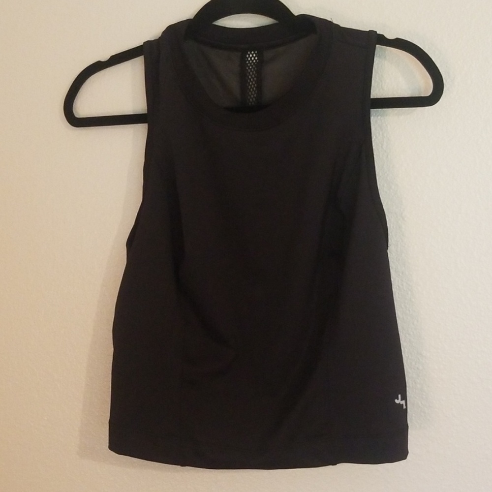 Black workout tank top